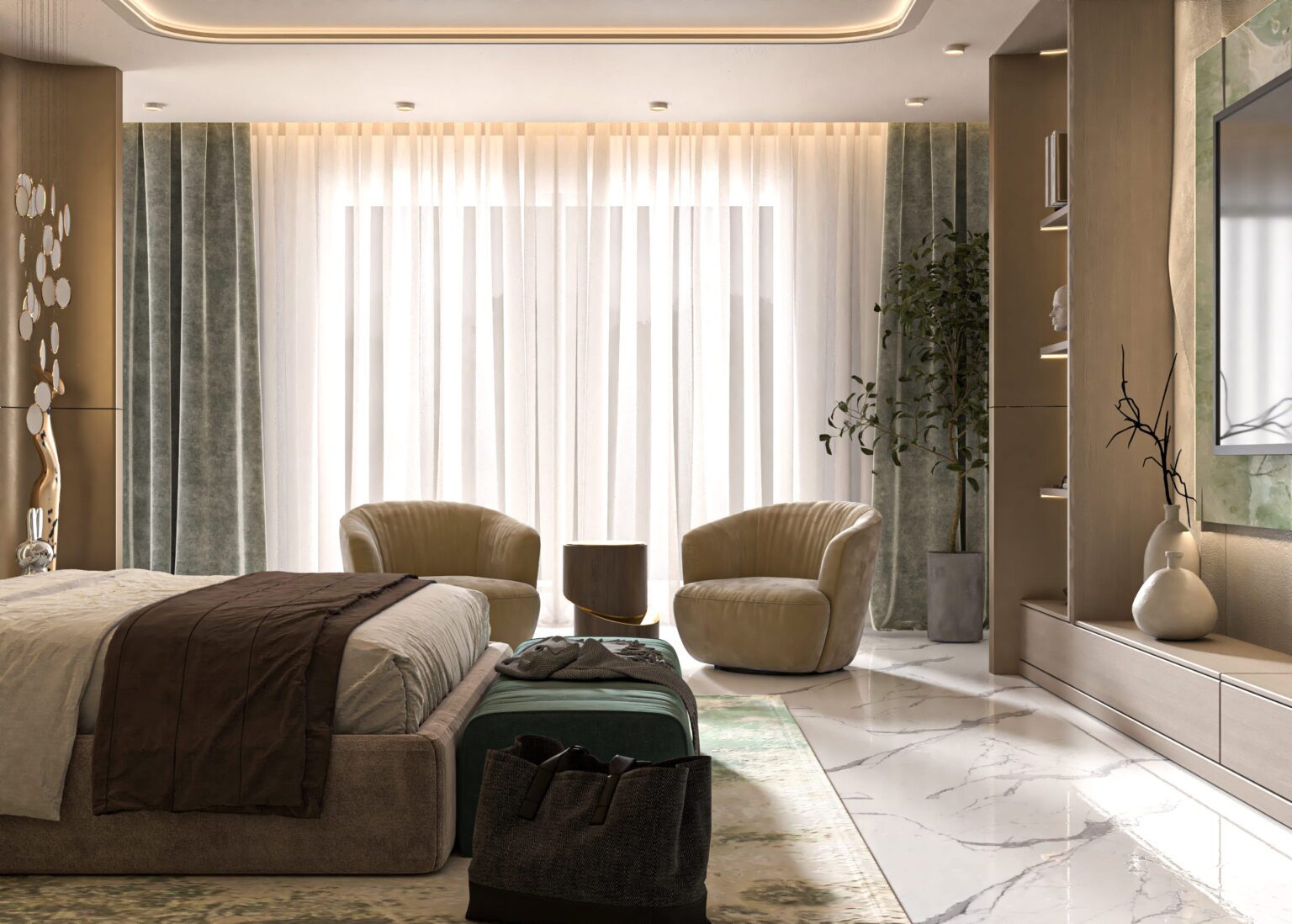 interior design trends color drenched cold